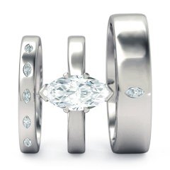 Marquise s Platinum 950 Duchess Matching Set