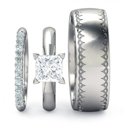 Princess s White Gold Sabatina Matching Set
