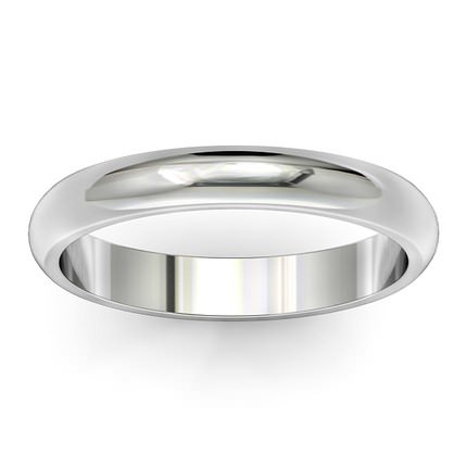 Wedding Bands Platinum 950 D Shape Band