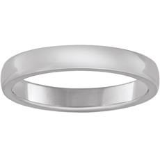 Wedding Band Platinum 950 D Shape Band - Main View