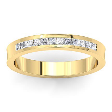 Wedding Bands Concave Princess Band