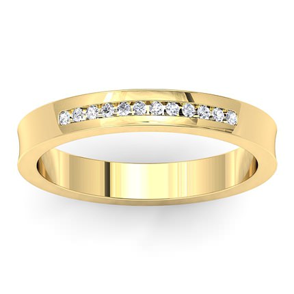 Wedding Bands Concave Brilliant Band