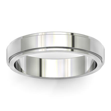 Wedding Bands White Gold Step Band