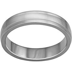 Wedding Band White Gold Step Band - Main View