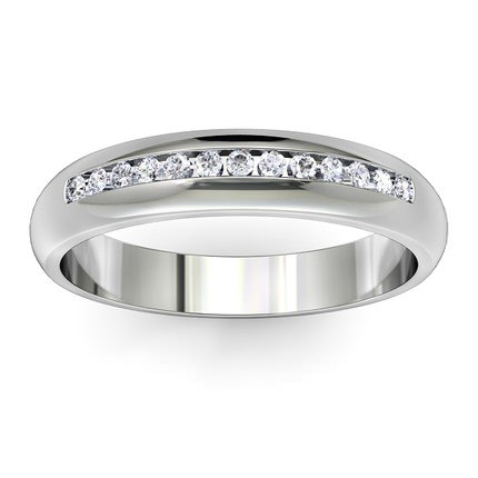 Wedding Bands White Gold Bead set Band