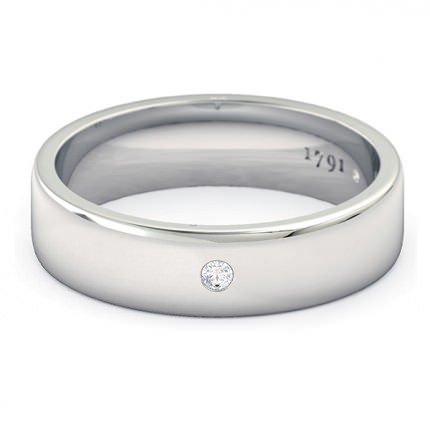 Wedding Bands White Gold Ilaria Mens