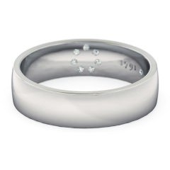 Wedding Bands White Gold Floriana Mens