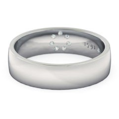 Wedding Bands White Gold Priana Men's