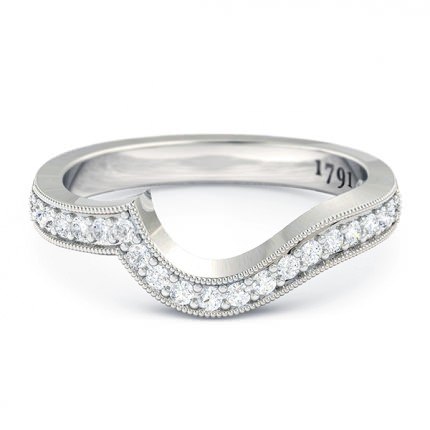 Wedding Bands Platinum 950 Perlina Women's