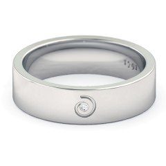 Wedding Bands White Gold Perlina Men's
