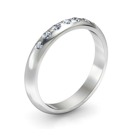 White Gold Radiosa Wedding band - Main View
