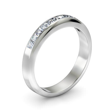 White Gold Elena Wedding Band - Main View