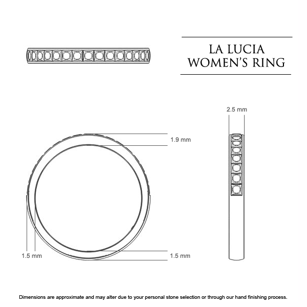 Wedding Bands La Lucia Women's - Dimensions