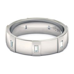 Wedding Bands White Gold Quadrata Men's