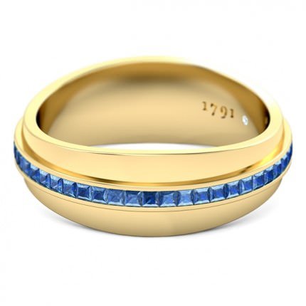 Wedding Bands Deep Blue Men's