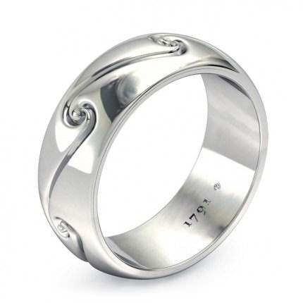 Wedding Band Platinum 950 Embrace Men's - Main View