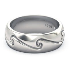 Wedding Bands White Gold Embrace Men's