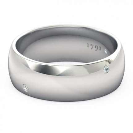 Wedding Bands White Gold Ignite Men's