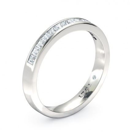 Wedding Band Platinum 950 Princess Women's - Main View