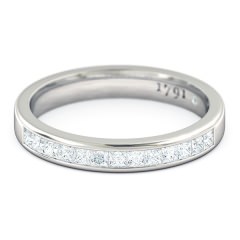 Wedding Bands White Gold Princess Women's
