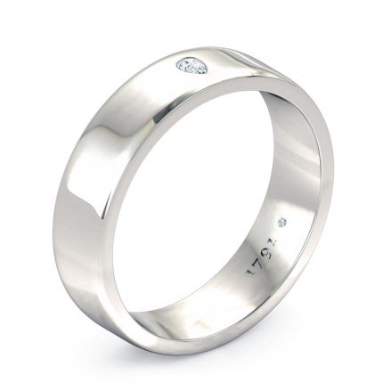 Wedding Band White Gold Pero Men's - Main View