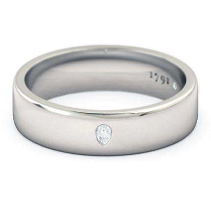 Wedding Bands White Gold Pero Men's