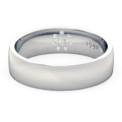 Wedding Bands White Gold Opera Men's