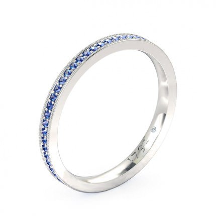 Wedding Band Platinum 950 Azure Women's - Main View