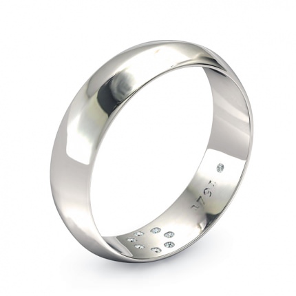 Wedding Band White Gold 1791 Cluster Men's - Main View