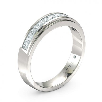 Wedding Band White Gold 1791 Princess Women's - Main View