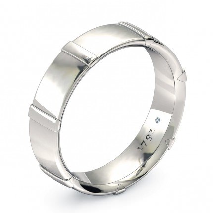 Wedding Band White Gold Karine Men's - Main View