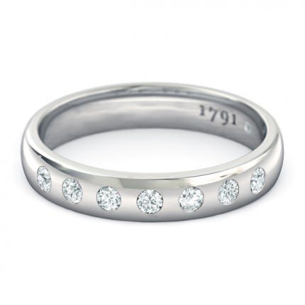 Wedding Bands Platinum 950 Radiosa Women's