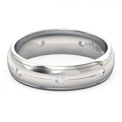 Wedding Bands Platinum 950 Radiosa Men's
