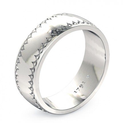 Wedding Band Platinum 950 Sabatina Men's - Main View