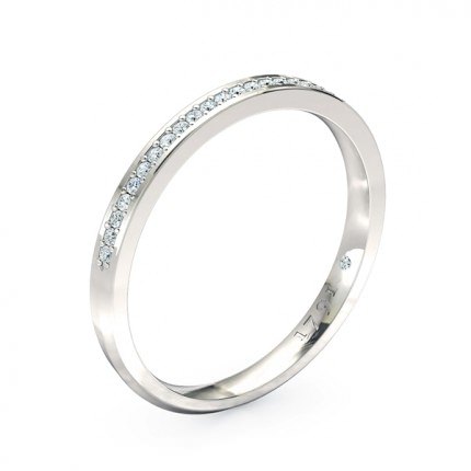 Wedding Band White Gold Essence Women's - Main View