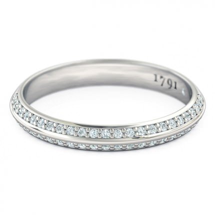 Wedding Bands Platinum 950 1791 Solitaire Women's