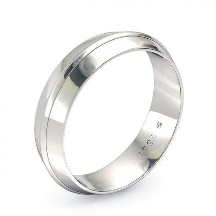 Wedding Band Platinum 950 1791 Solitaire Men's - Main View