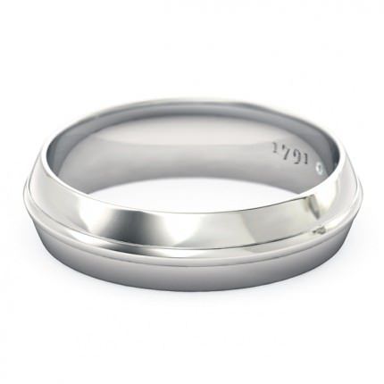 Wedding Bands Platinum 950 1791 Solitaire Men's