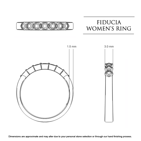 Wedding Bands Fiducia Women's - Dimensions