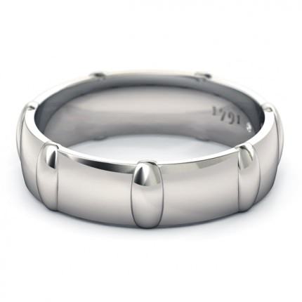 Wedding Bands White Gold Scintillare Men's